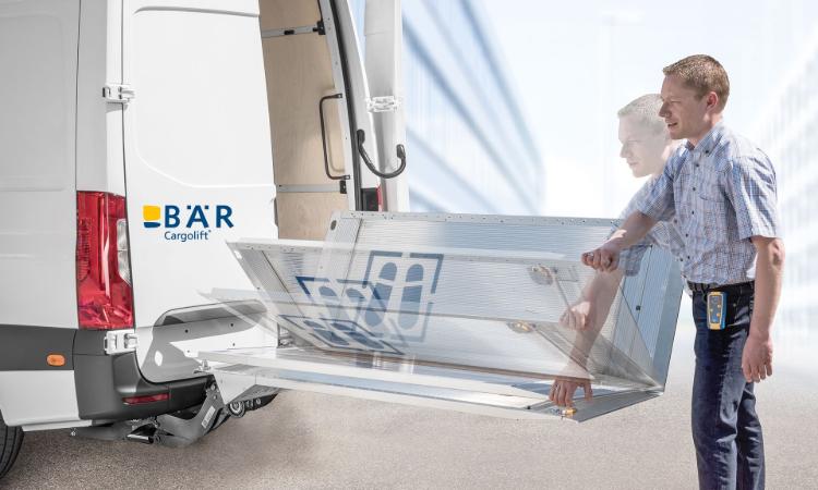 Provozní sekvence ukazují rozložení platformy Bar VanLift FreeAccess